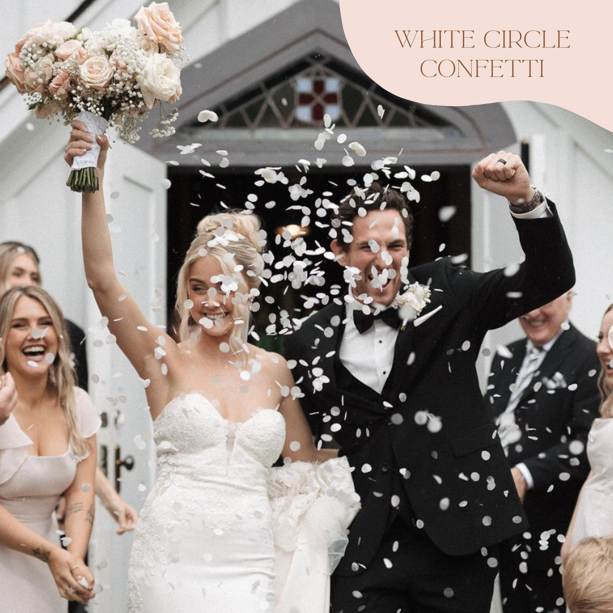 Luxe Wedding Confetti Keepsake Box Kit (Includes Confetti, Luxe Keepsake Confetti Display Box & Cones)