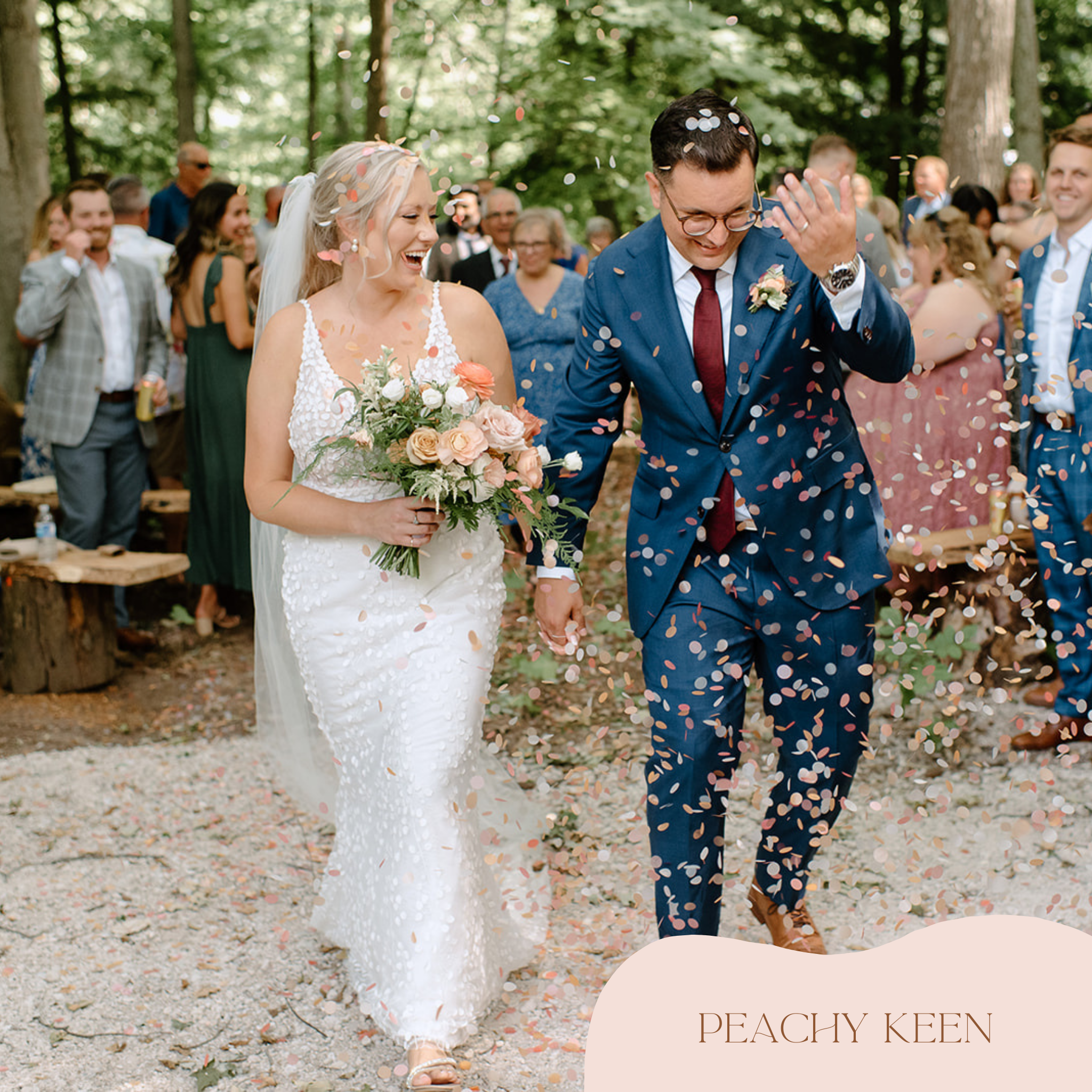 Luxe Wedding Confetti Keepsake Box Kit (Includes Confetti, Luxe Keepsake Confetti Display Box & Cones)