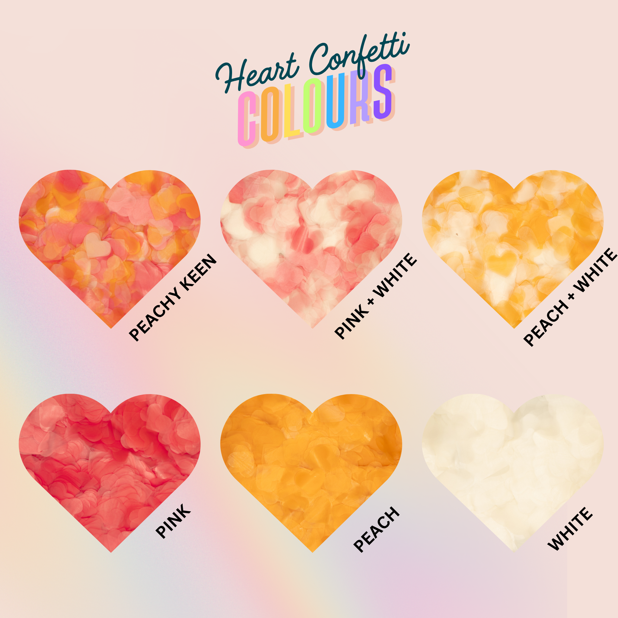Heart Shaped Rice Paper Biodegradable Confetti (Bag only)