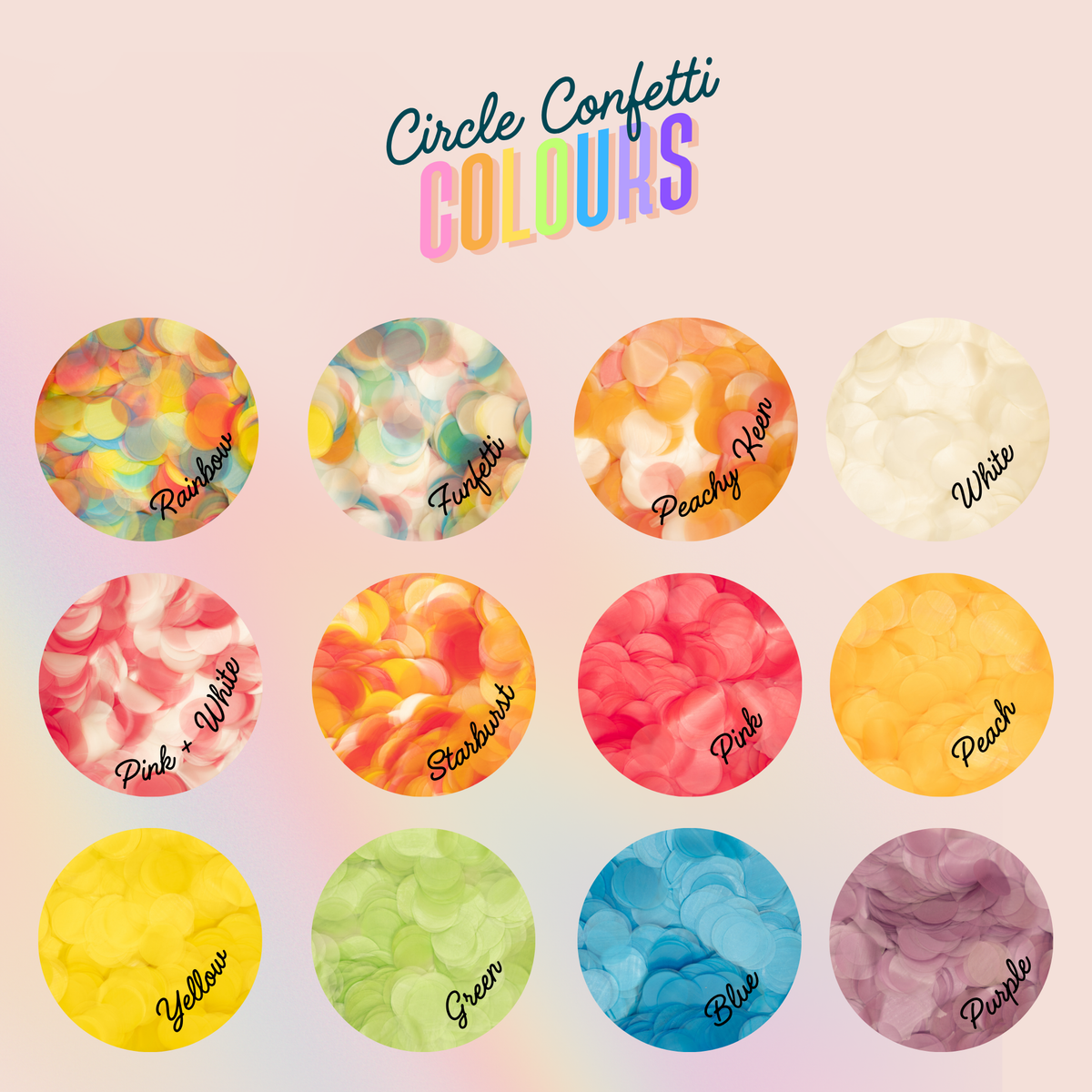 Circle Rice Paper Biodegradable Confetti (Bag Only)