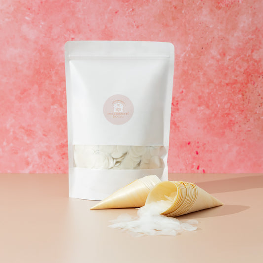 Confetti Kit with Natural Wood Cones (Confetti  Bag + Cones)